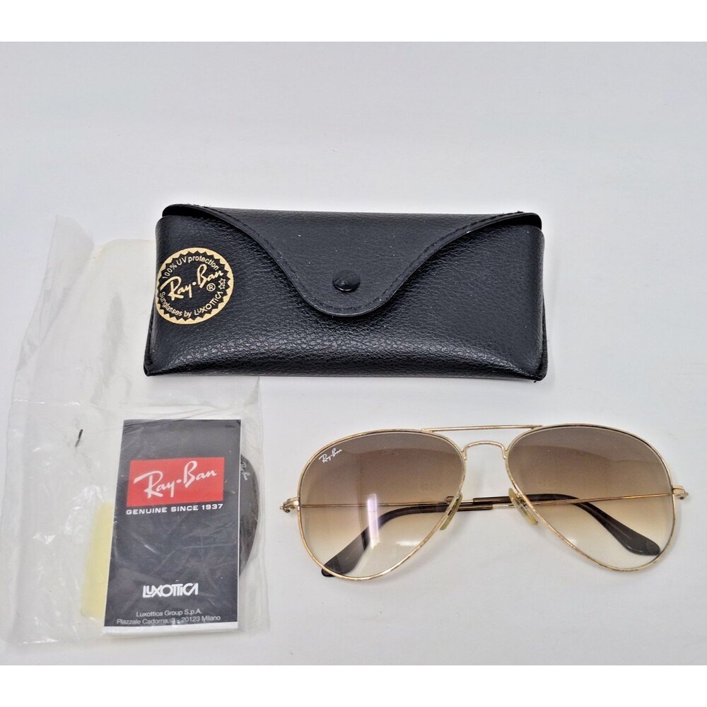 Ray-Ban RB3025 Aviator Large Brown Sunglasses 58MM 2N Made in Italy